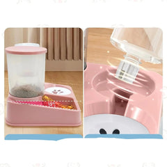 Fonte de Água e Comida 2 em 1 para Gatos e Cães C - BEBE E COME - 03