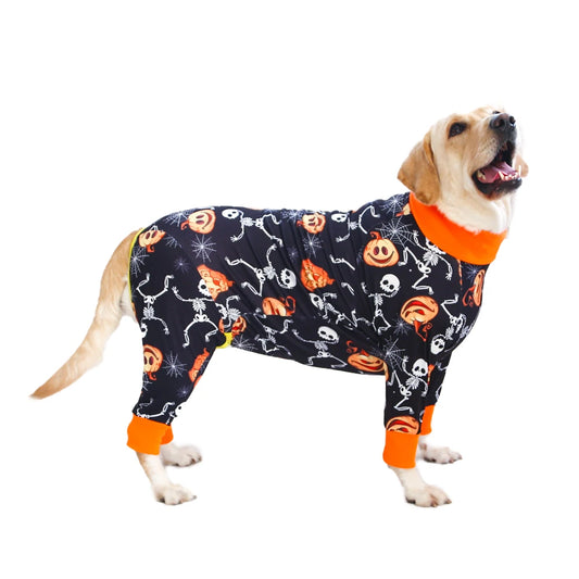 Macacão Temático para Cães de Grande Porte com Gola Confortável