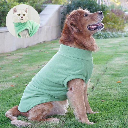 Blusa Para Cachorro Tecido Leve Com Gola Alta