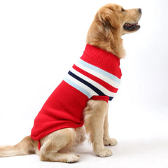 Roupa Pet Inverno com Listras e Estampa em Tricô Premium