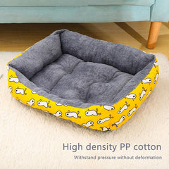 Caminha para Cachorro Estilo Sofá Estampado com Algodão Macio