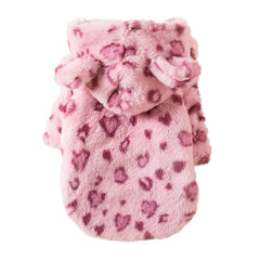 Macacão Para Cachorro Com Capuz E Estampa Animal Print