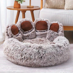 Cama Patinha Gigante para Cachorros e Gatos Pelúcia Acolhedora