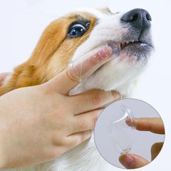 Escova Pet em Silicone para Higiene Bucal