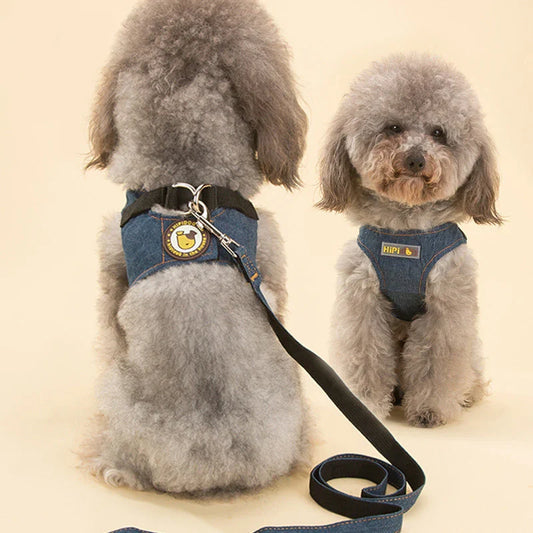 Colete Peitoral Jeans Para Cães R - ROUPA - 55