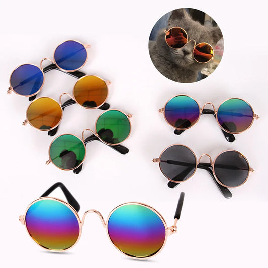 Óculos de Sol Pet Lentes Espelhadas com Proteção UV para Cães e Gatos