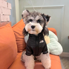 Casaco Puffer para Cães com Gola Alta e Tecido Impermeável