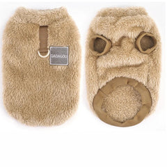 Macacão Pelúcia Teddy Bear para Cães e Gatos com Forro Acolchoado