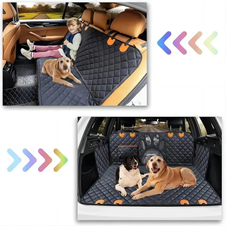 Capa de Carro para Cachorro - Capix Preto e Laranja A - Assento carro - 14
