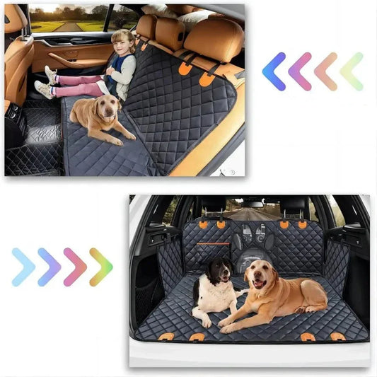 Capa de Carro para Cachorro - Capix Preto e Laranja A - Assento carro - 14