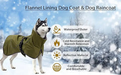 Roupa para Cachorro com Proteção Contra Chuva, Vento e Neve