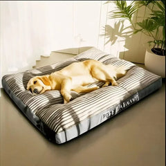Colchão Pet Listrado Estilo Minimalista Conforto e Sofisticação
