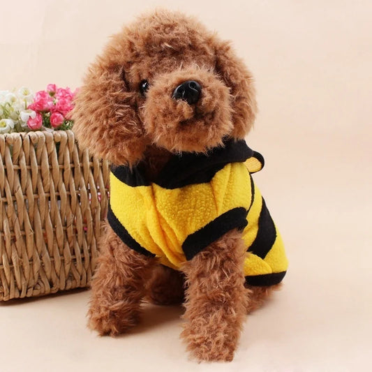 Roupa Pet Estilo Abelhinha Em Pelúcia Macia
