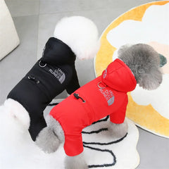 Macacão Puffer Térmico com Punhos Elásticos para Cães e Gatos