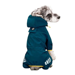 Macacão Impermeável Pet com Capuz Cores Diversas para Dias de Chuva