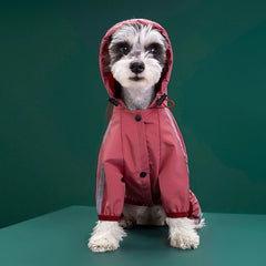 Macacão Impermeável Pet com Capuz Cores Diversas para Dias de Chuva