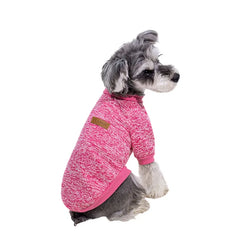 Suéter Térmico para Cães Pequenos com Malha Mesclada e Gola Alta