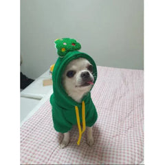 Fantasia de Natal para Cães Pequenos — Casaco Rena e Noel