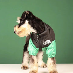 Casaco Puffer para Cães com Gola Alta e Tecido Impermeável
