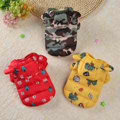 Colete Para Cachorro Estilo Puffer Com Estampa De Bichinhos