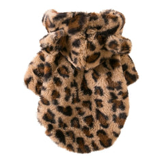 Macacão Para Cachorro Com Capuz E Estampa Animal Print