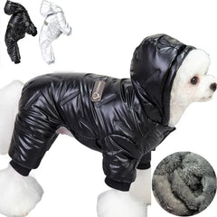 Macacão Puffer Térmico com Punhos Elásticos para Cães e Gatos