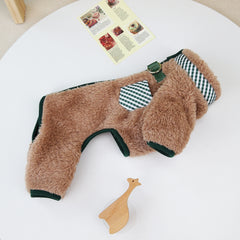Colete Sherpa Luxe para Cães e Gatos com Gola Redonda e Forro Duplo