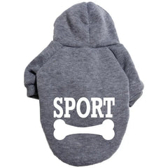 Roupa Casual para Cães com Estampa Criativa e Capuz Acolchoado