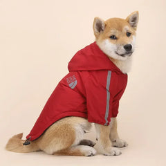 Roupa Dupla Flace para Cães com Proteção Contra Vento e Chuva