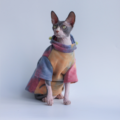 Blusa Pet MultiCorida Com Capuz E Estampa Estilizada