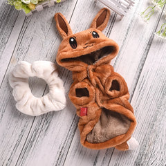 Macacão Plush para Cães Estilo Animal com Forro Aveludado