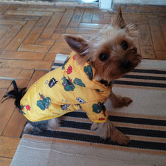 Colete Para Cachorro Estilo Puffer Com Estampa De Bichinhos