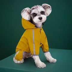 Macacão Impermeável Pet com Capuz Cores Diversas para Dias de Chuva