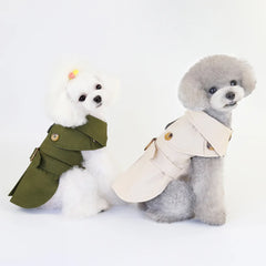 Casaco Canino Com Cinto Embutido E Forro Macio