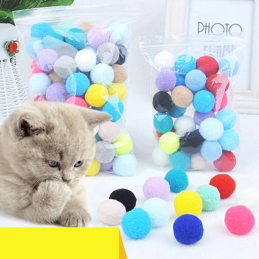 Bolas de Pelúcia para Gatos 50 Unidades B - Brinquedo - 02