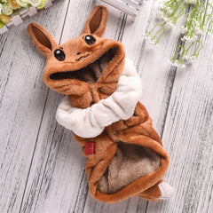 Macacão Plush para Cães Estilo Animal com Forro Aveludado
