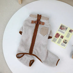 Colete Sherpa Luxe para Cães e Gatos com Gola Redonda e Forro Duplo