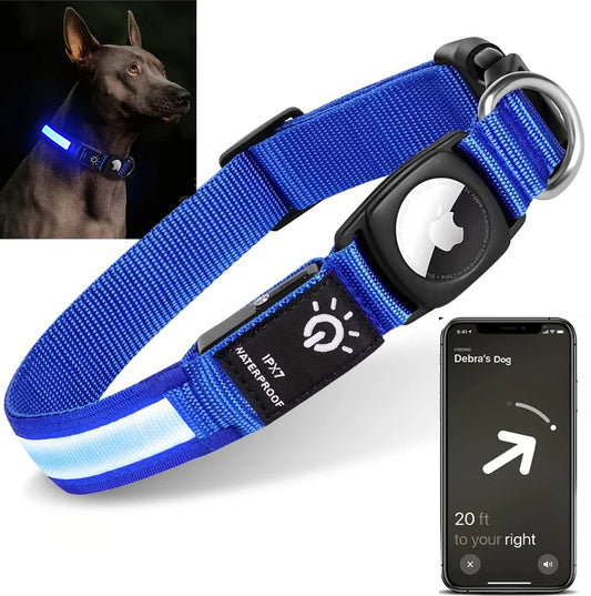 Coleira LED com Suporte para AirTag Luna LN521 C - Airtag - 02 LNR2