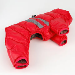Colete Puffer Neon Pink com Faixas Reflectivas para Cães e Gatos
