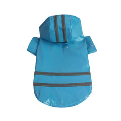 Capa de Chuva Impermeável para Cachorros com Faixa Refletiva e Capuz