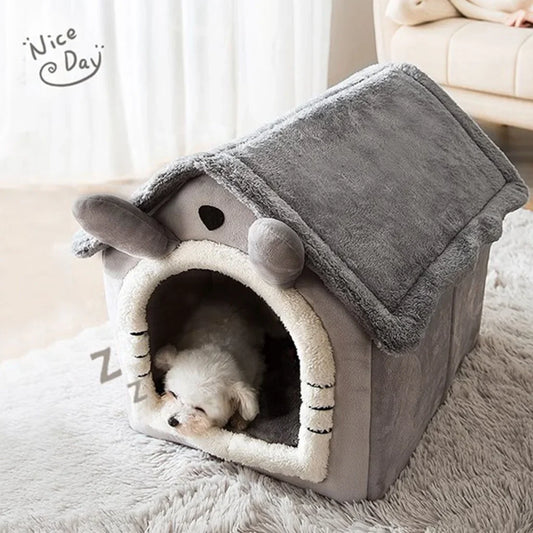 Casinha Dobrável Para Pet - Fofuxin Cinza / P C - CAMA - 27