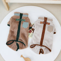Colete Sherpa Luxe para Cães e Gatos com Gola Redonda e Forro Duplo