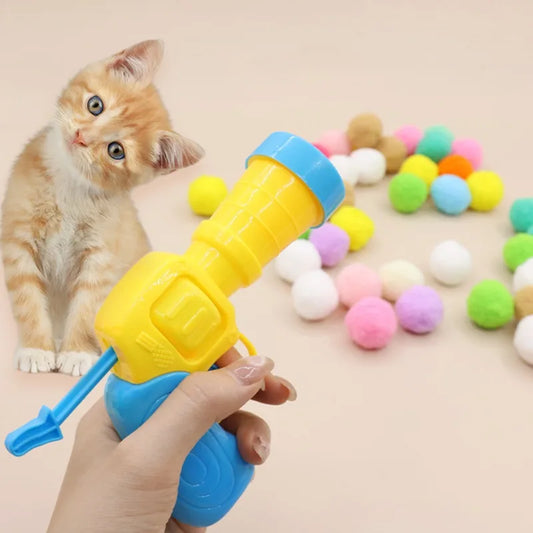 Lançador de Bolas para Gatos Luna LN583 20 Bolas + Disparador lancador P6