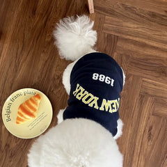 Jaqueta College para Pets Estilo New York 1988