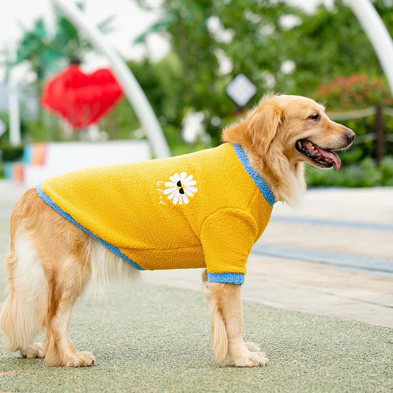 Roupa de Inverno em Malha Aconchegante para Cães de Grande Porte