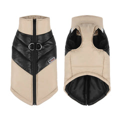 Colete Puffer Bicolor com D-Ring Metálico para Cães