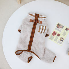 Colete Sherpa Luxe para Cães e Gatos com Gola Redonda e Forro Duplo
