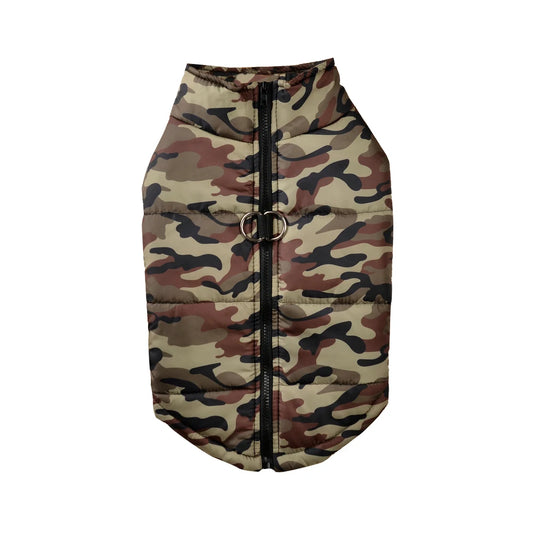 Roupa Pet Estampa Camuflada com Forro Interno