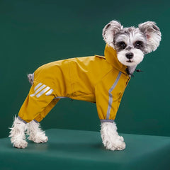Macacão Impermeável Pet com Capuz Cores Diversas para Dias de Chuva