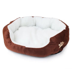 Cama Pet Colorida com Estampa de Patinha e Pelúcia Interna